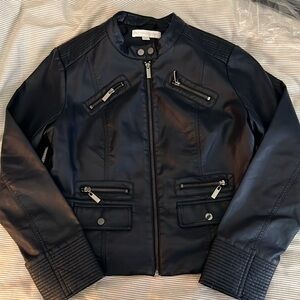Navy blue NY@Co faux leather jacket